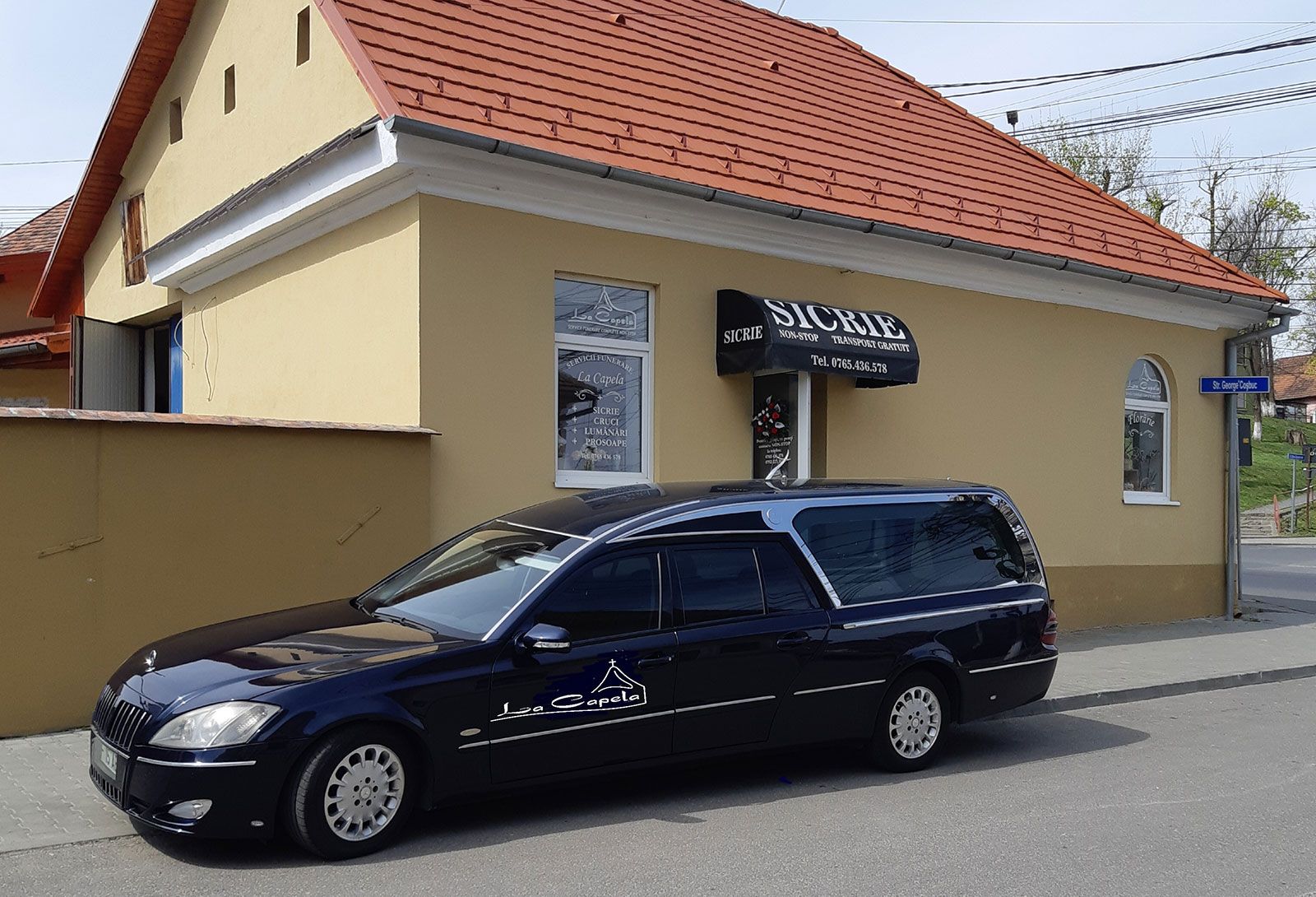 Limuzină funerară La Capela — transport funerar Mediaș